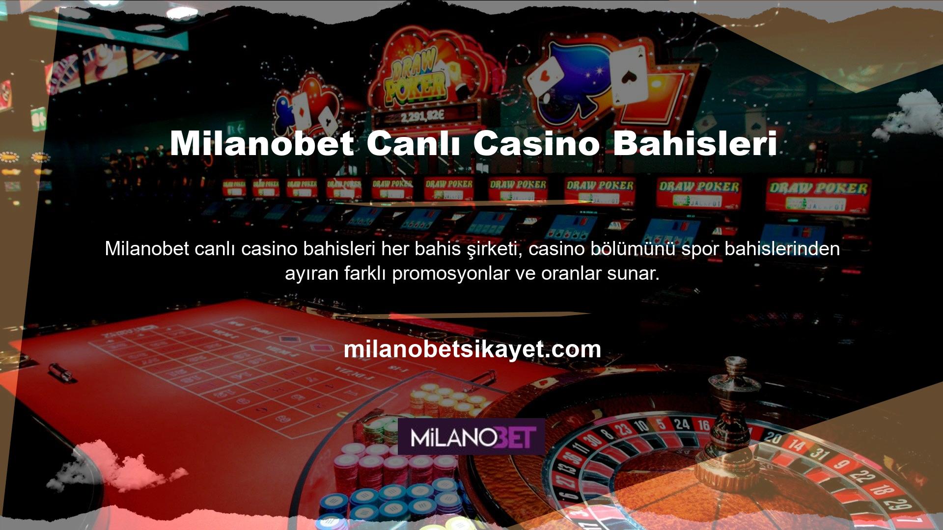 Öte yandan Milanobet Canlı Casino Bahis gibi bahisçileri 3 statü ile paylaşan şirketler de var