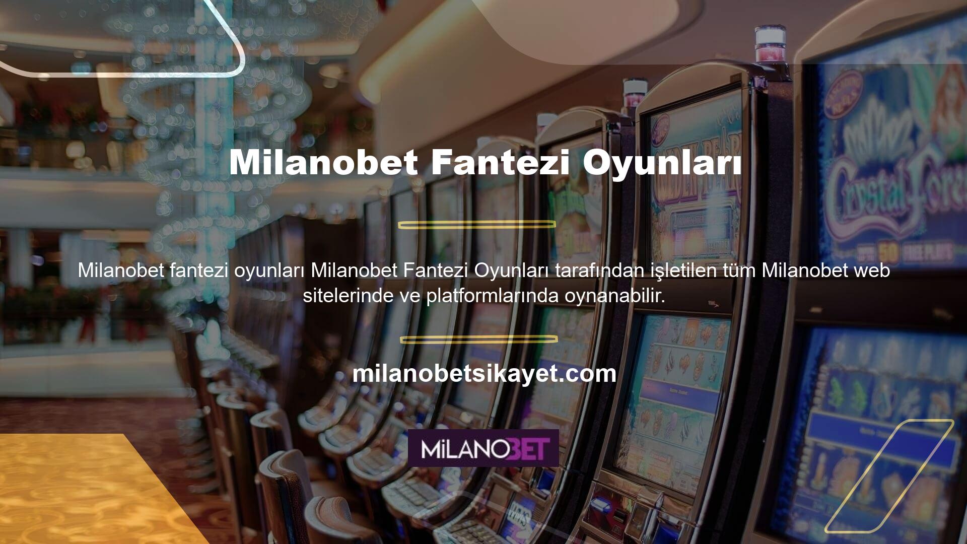 Milanobet adı altında faaliyet gösteren yüzlerce Milanobet sitesi, Milanobet Fantezi Oyunları platformunu kullanmaktadır